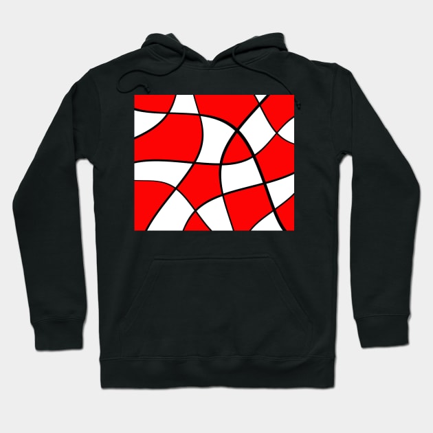 Abstract - red, black and white. Hoodie by kerens